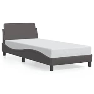 Rám postele Dover šedý 90x200 cm umělá kůže - obrázek 2