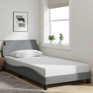 Posteljni okvir Dover svetlo siv 100x200 cm blago