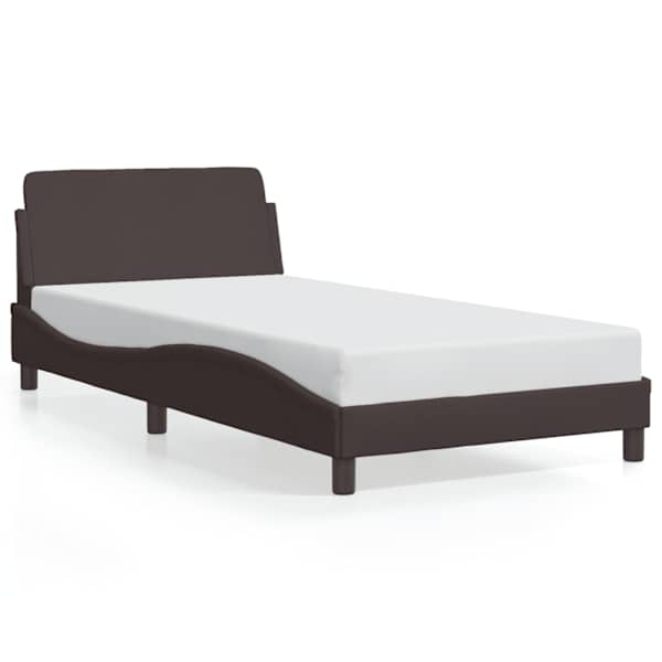 vidaXL voodiraam Dover Tumepruun 100x200 cm kangas