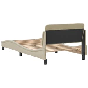 Rám postele Dover krémová 100 x 200 cm textil - obrázek 6