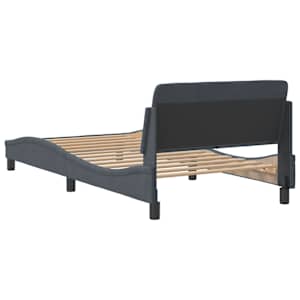 Rám postele Dover tmavě šedá 100 x 200 cm samet - obrázek 6