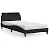 vidaXL voodiraam Dover Must 100x200 cm samet