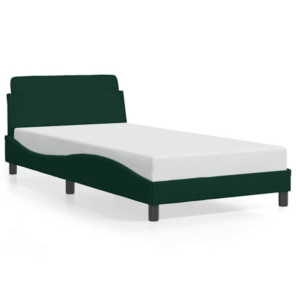 vidaXL voodiraam Dover Tumeroheline 100x200 cm samet
