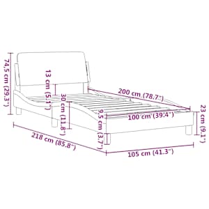 Rám postele s čelem Dover růžový 100x200 cm samet - obrázek 9