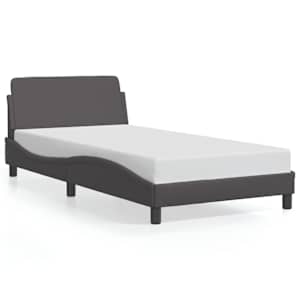 Rám postele Dover šedý 100x200 cm umělá kůže - obrázek 2