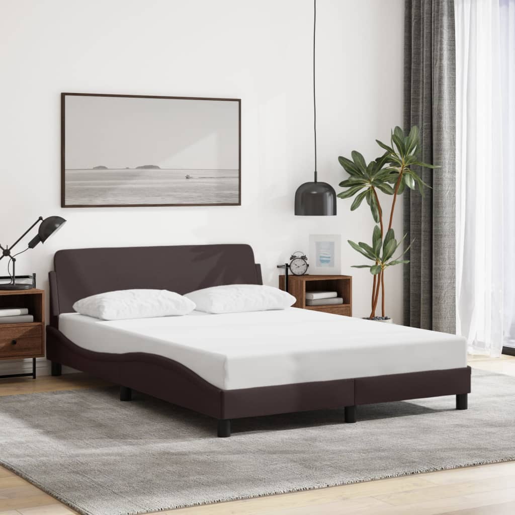 vidaXL Bettgestell "Dover" Dunkelbraun 120x200 cm Stoff