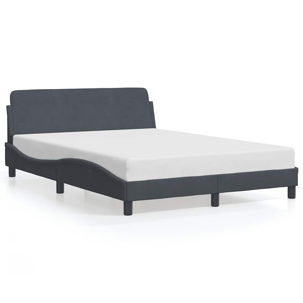 vidaXL Bedframe "Dover" 120x200 cm fluweel donkergrijs grijs, foto 3