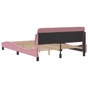 Rám postele s čelem Dover růžový 120 x 200 cm samet - obrázek 6