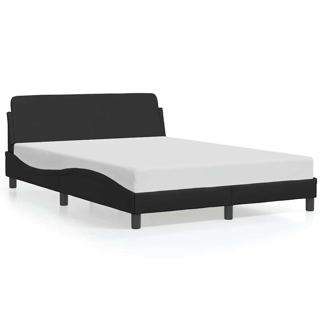 vidaXL Cadru de pat, Dover, negru, 120x200 cm, piele ecologică