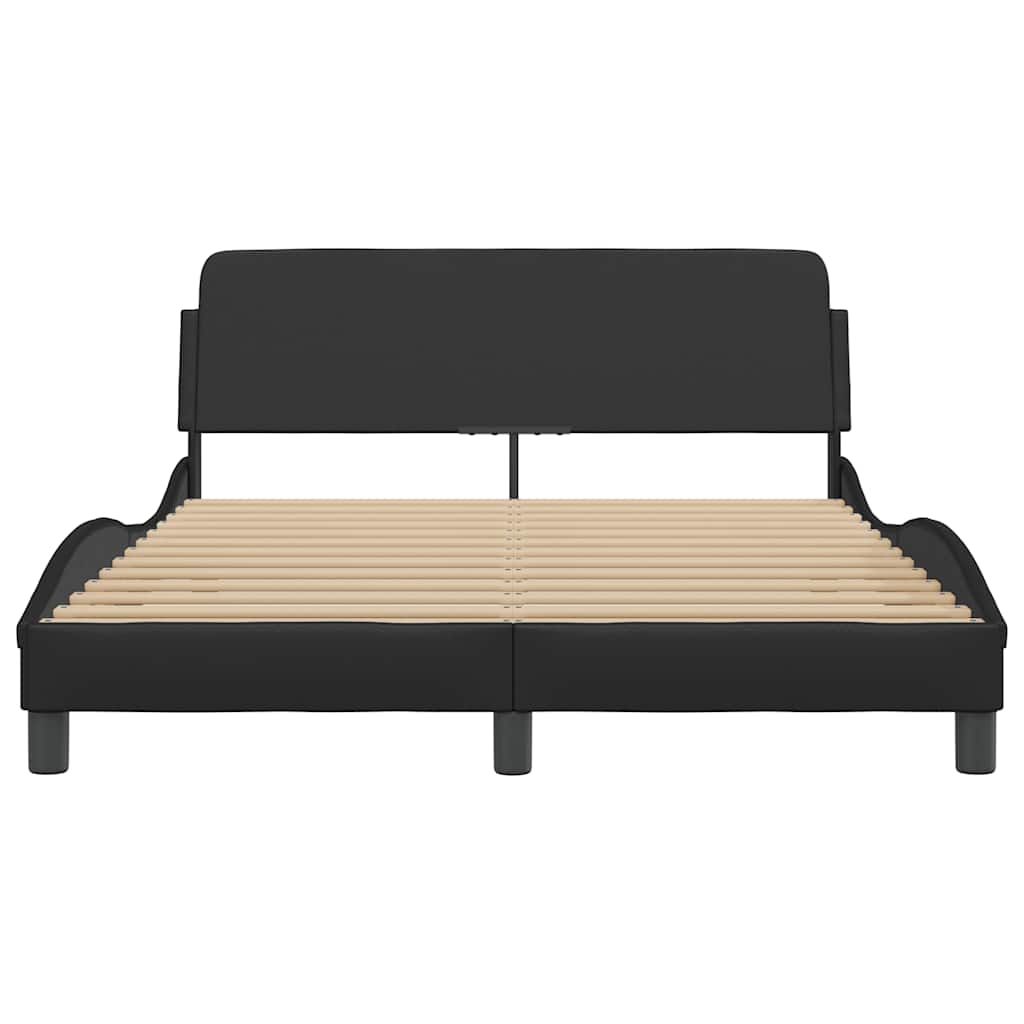 vidaXL Bedframe "Dover" kunstleer zwart 120x200 cm, foto 4