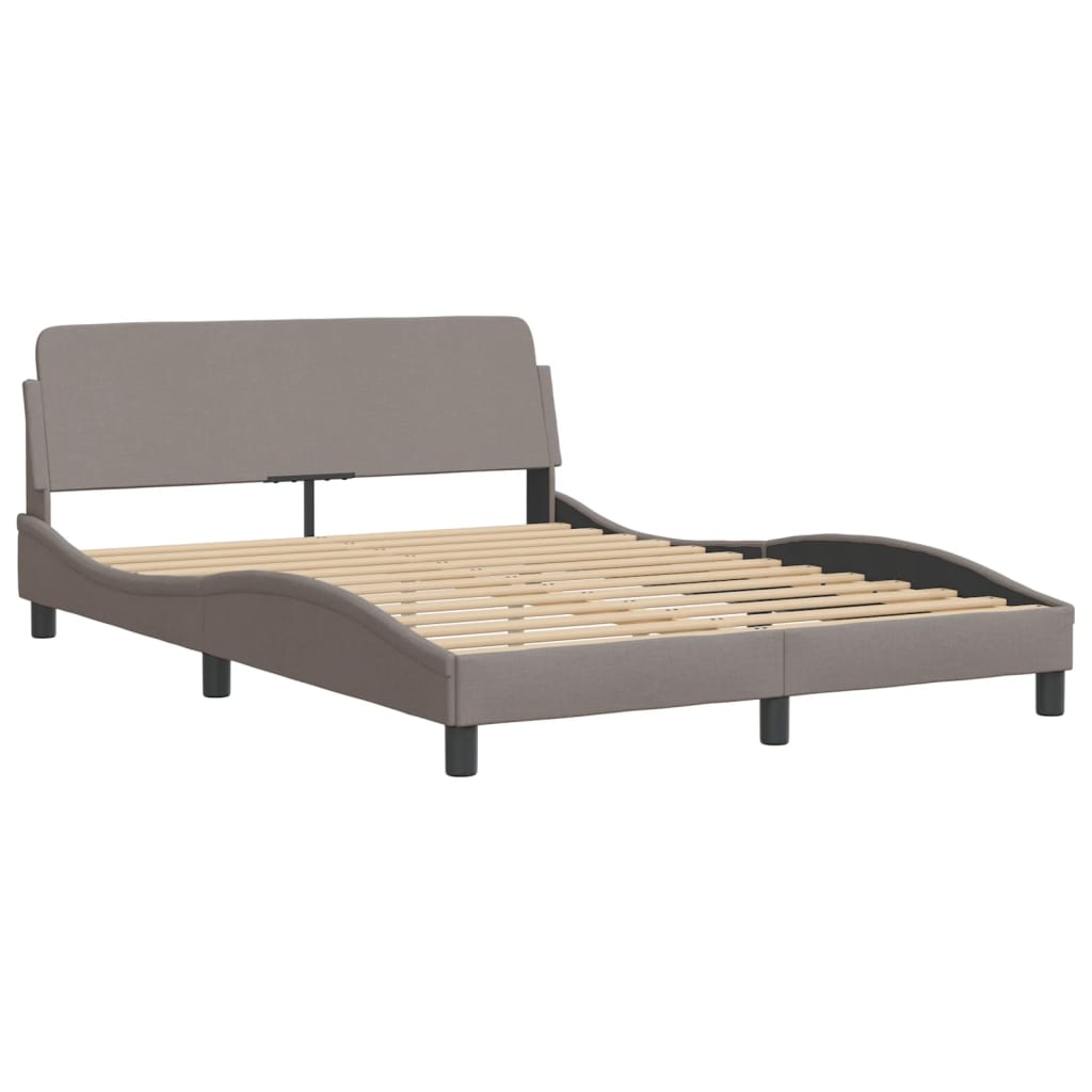 Thumbnail - vidaXL Bettgestell "Dover" Taupe 140x190 cm Stoff