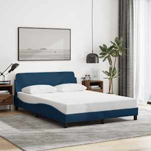 Rám postele s čelem Dover modrý 140 x 190 cm textil - obrázek 1