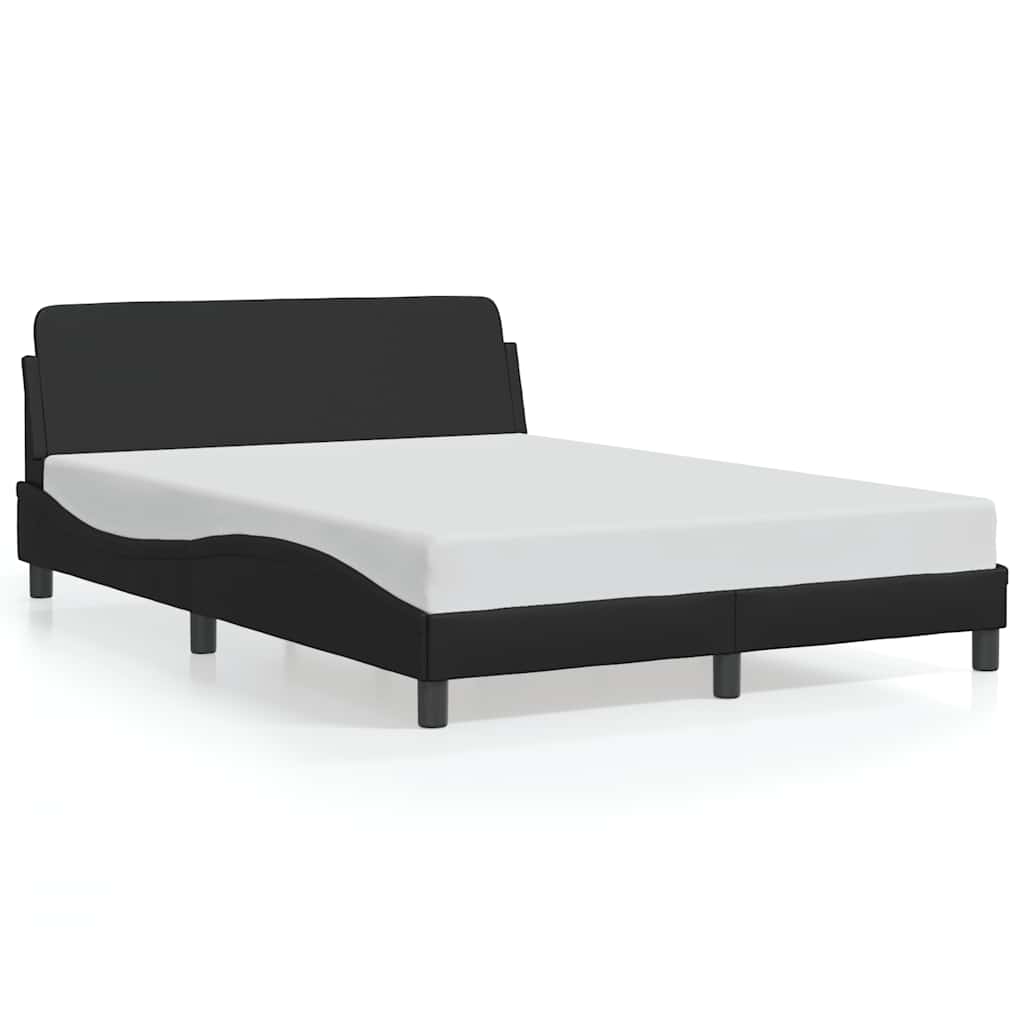 E-shop vidaXL Rám postele Dover čierny 140x190 cm umelá koža