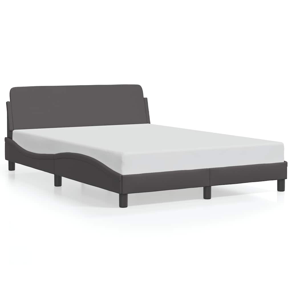 vidaXL Bedframe "Dover" kunstleer grijs 140x190 cm, foto 3