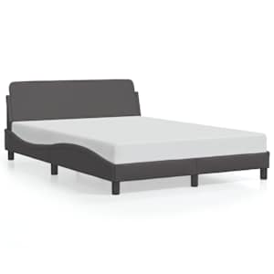 Rám postele Dover šedý 140x190 cm umělá kůže - obrázek 2