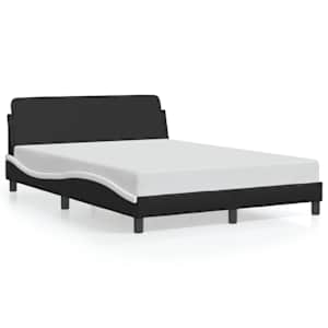 Rám postele Dover černý a bílý 140 x 190 cm umělá kůže - obrázek 2