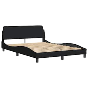 vidaXL Bedframe "Dover" stof zwart 140x200 cm