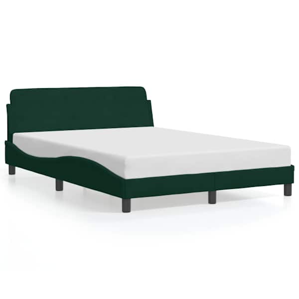 vidaXL voodiraam Dover Tumeroheline 140x200 cm samet