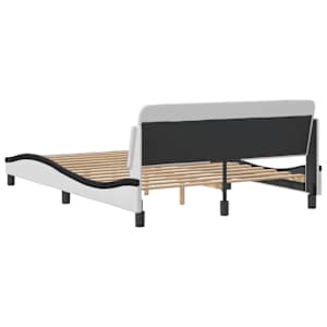 Rám postele Dover bílý a černý 140 x 200 cm umělá kůže - obrázek 6