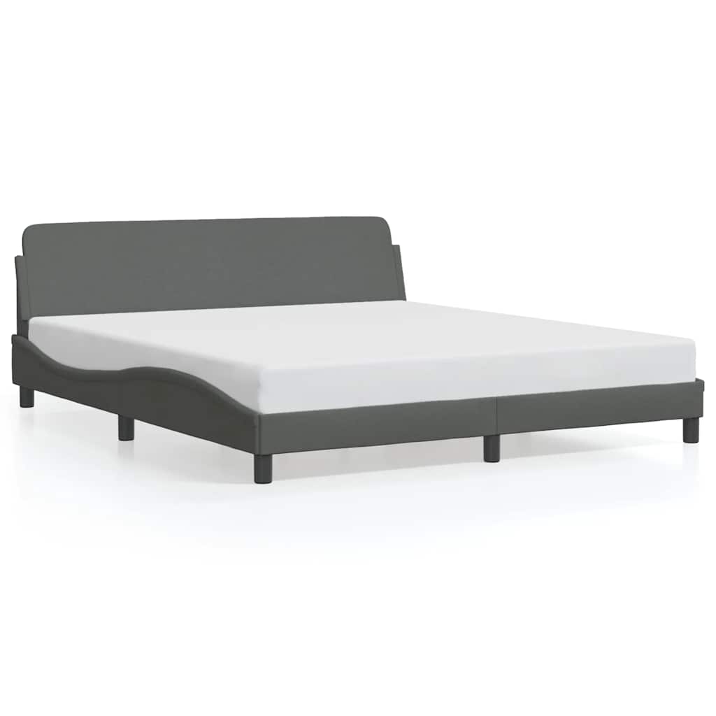 vidaXL Bedframe "Dover" stof donkergrijs 160x200 cm grijs, foto 3