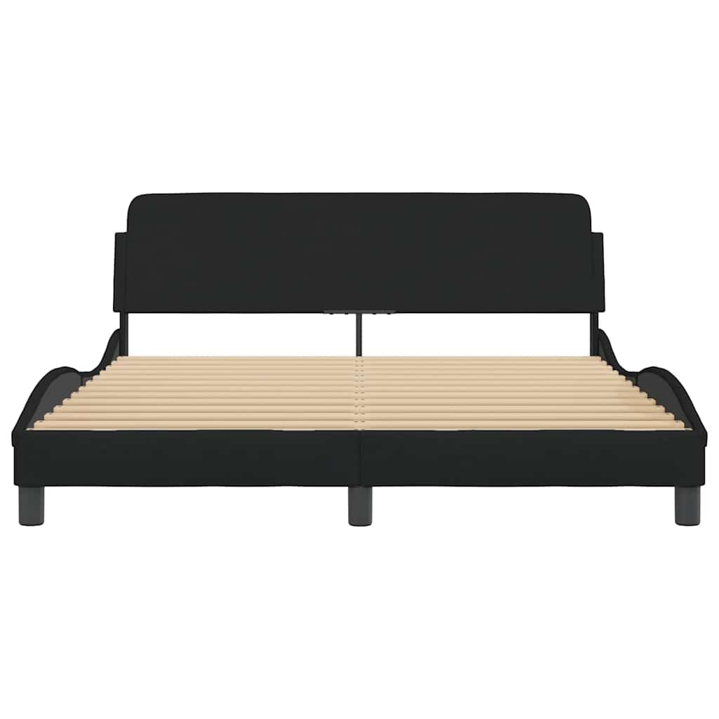 vidaXL Bedframe "Dover" stof zwart 160x200 cm, foto 4