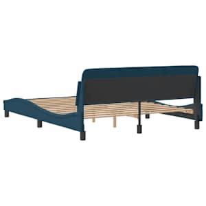 Rám postele s čelem Dover modrý 160 x 200 cm samet - obrázek 6