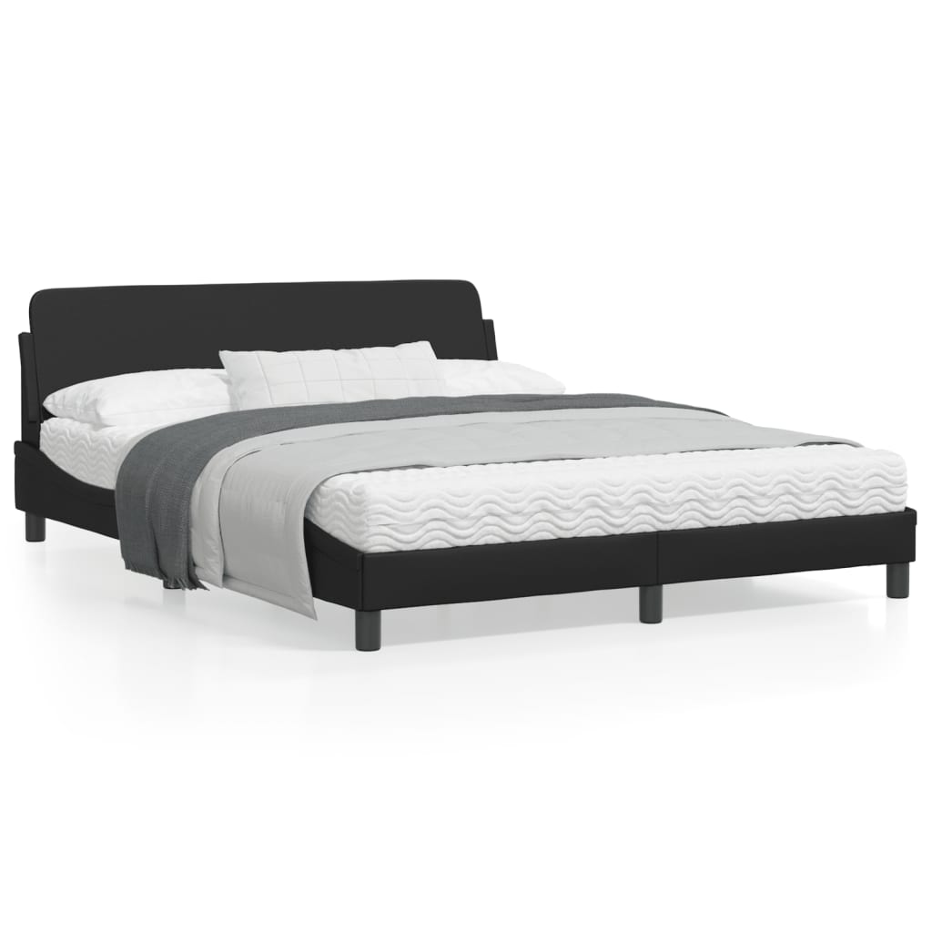 Okvir za krevet s uzglavljem crni 160×200 cm od umjetne kože Kreveti i dodaci za krevete Naručite namještaj na deko.hr