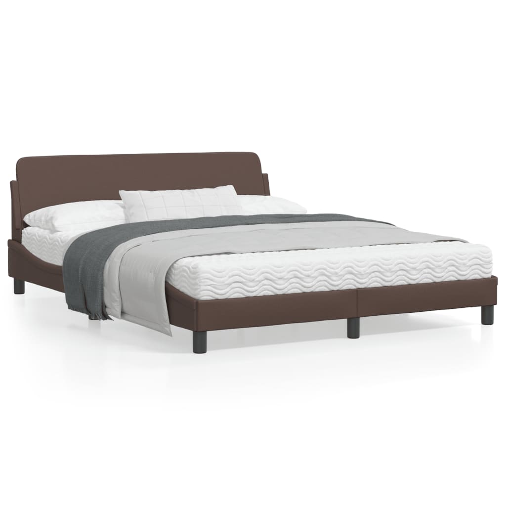 Okvir za krevet s uzglavljem smeđi 160×200 cm od umjetne kože Kreveti i dodaci za krevete Naručite namještaj na deko.hr