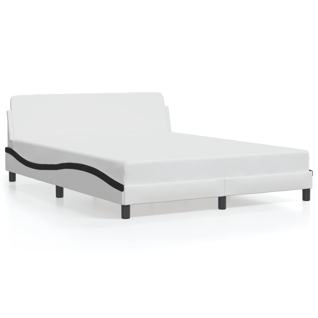 Okvir kreveta s uzglavljem bijelo-crni 160×200 cm umjetna koža Kreveti i dodaci za krevete Naručite namještaj na deko.hr
