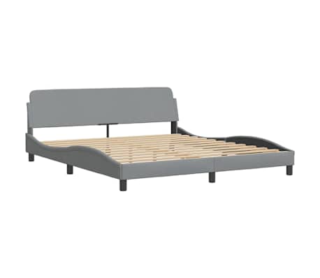 vidaXL Bed Frame "Dover" Light Grey 180x200 cm Fabric