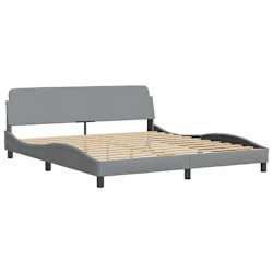 vidaXL Bed Frame "Dover" Light Grey 180x200 cm Fabric