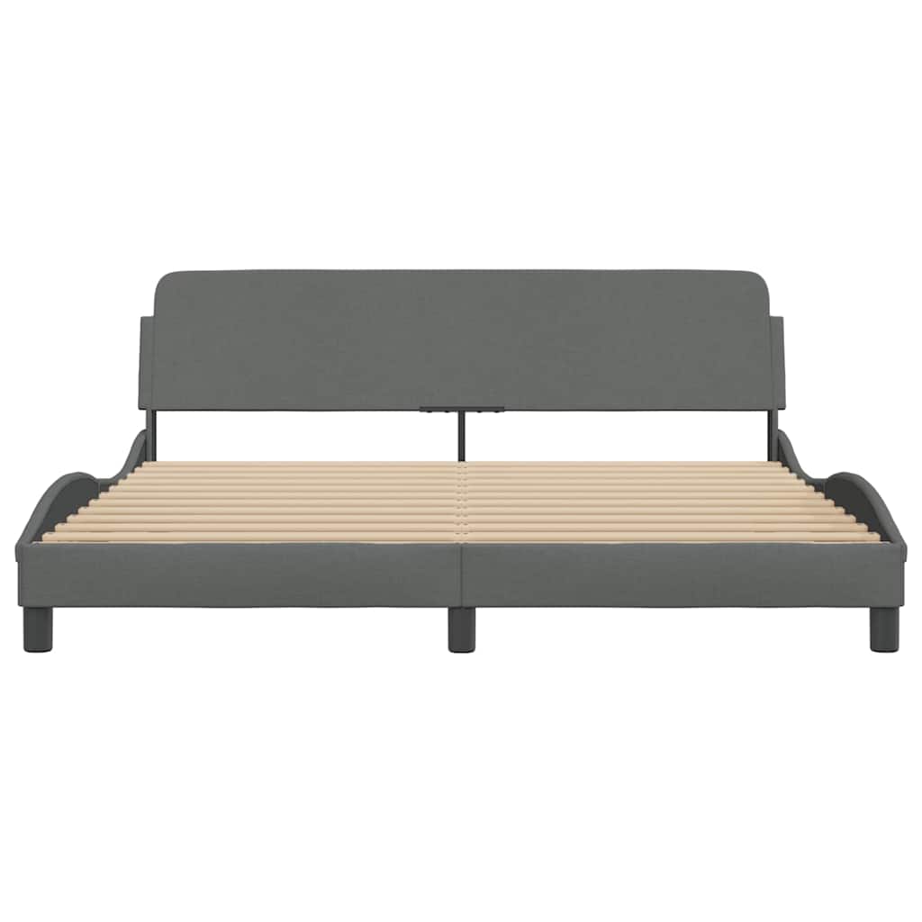 vidaXL Bedframe "Dover" stof donkergrijs 180x200 cm grijs, foto 4