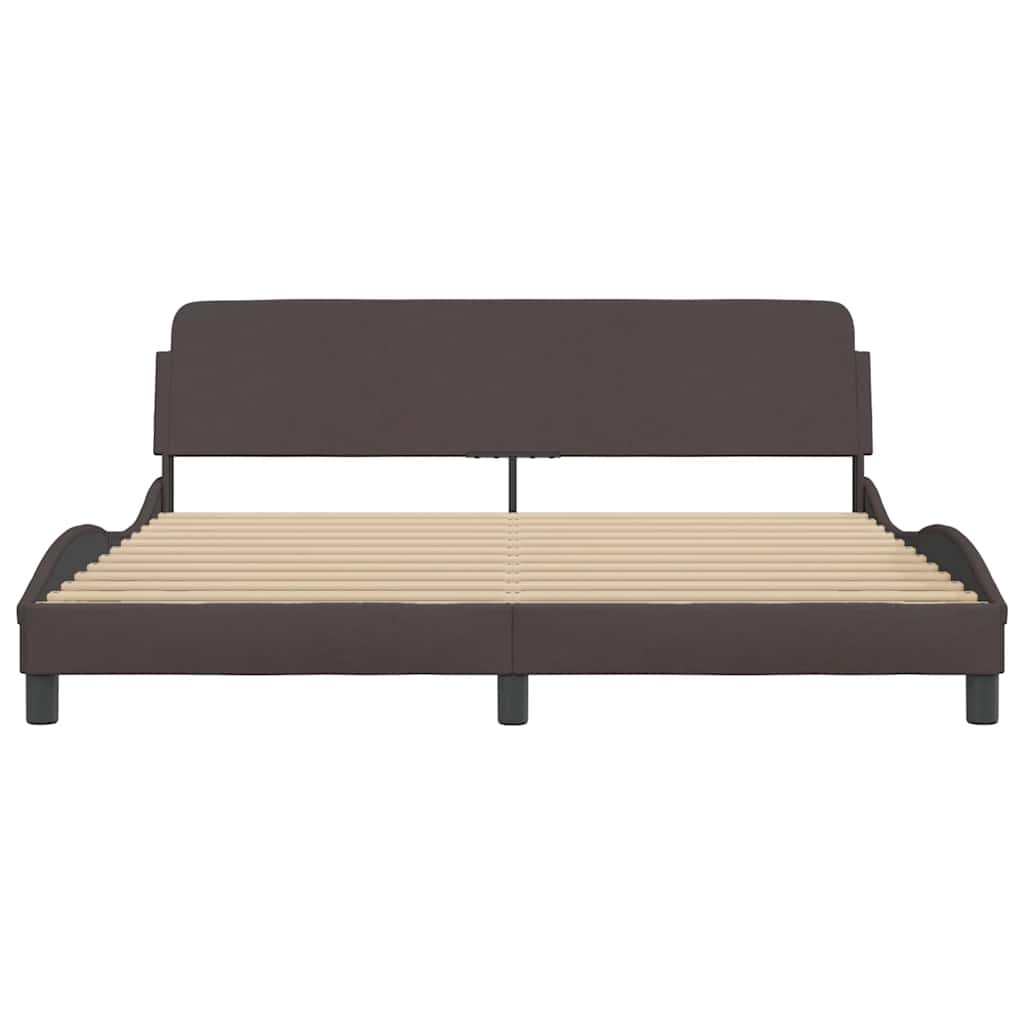 vidaXL Bedframe "Dover" stof donkerbruin 180x200 cm bruin, foto 4