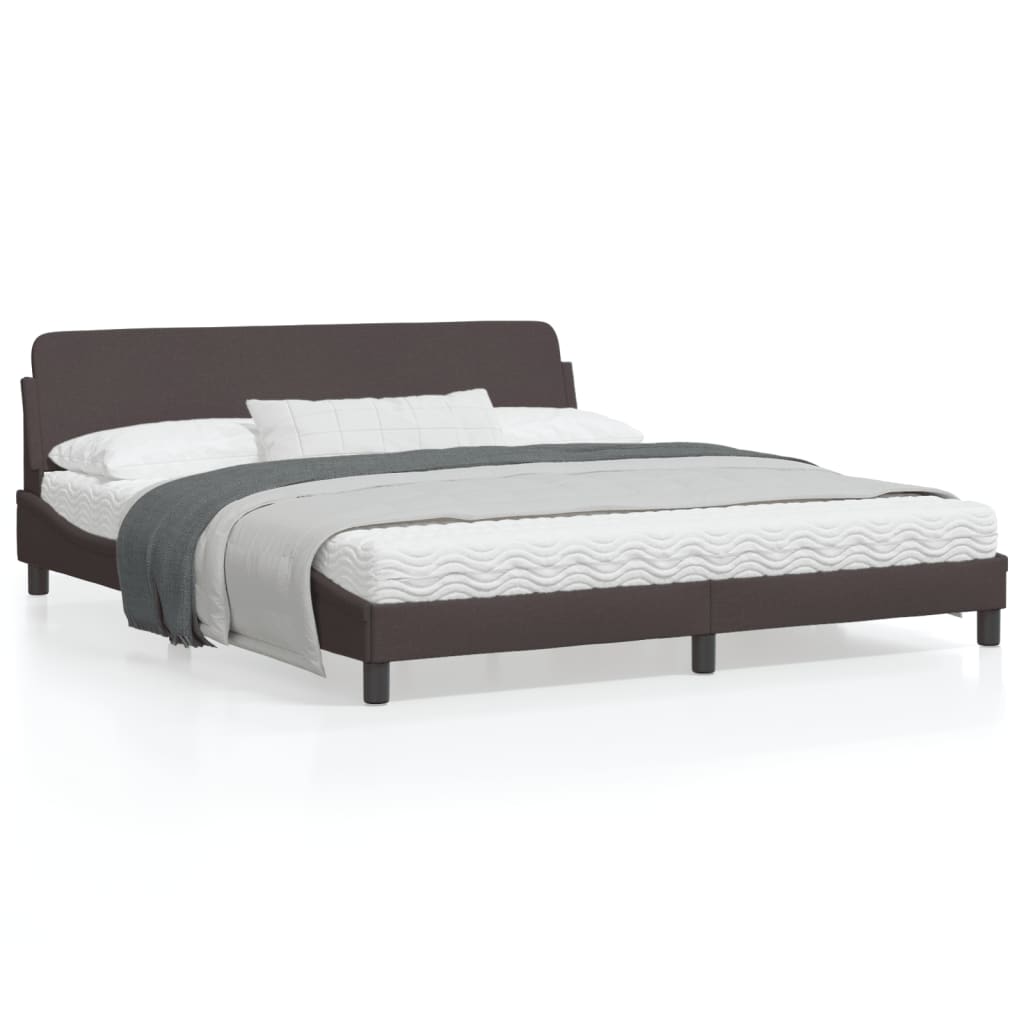 Okvir za krevet s uzglavljem tamnosmeđi 180×200 cm od tkanine Kreveti i dodaci za krevete Naručite namještaj na deko.hr