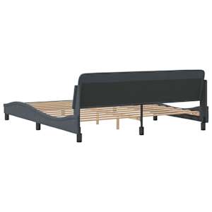 Rám postele Dover tmavě šedý 180 x 200 cm samet - obrázek 6