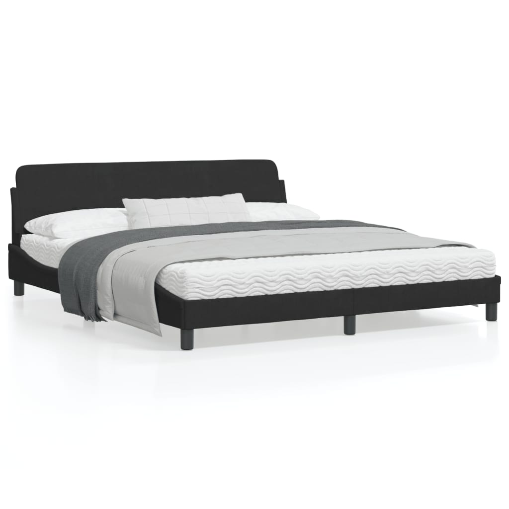 Okvir za krevet s uzglavljem crni 180×200 cm baršunasti Kreveti i dodaci za krevete Naručite namještaj na deko.hr