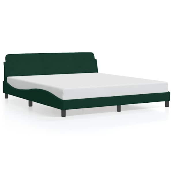 vidaXL voodiraam Dover Tumeroheline 180x200 cm samet
