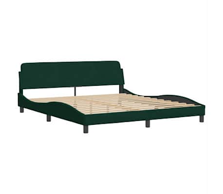 vidaXL Bedframe "Dover" 180x200 cm fluweel donkergroen