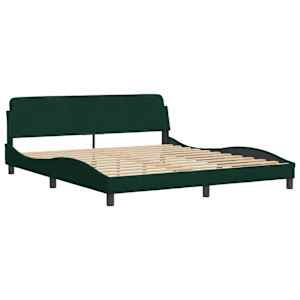 vidaXL Bedframe "Dover" 180x200 cm fluweel donkergroen