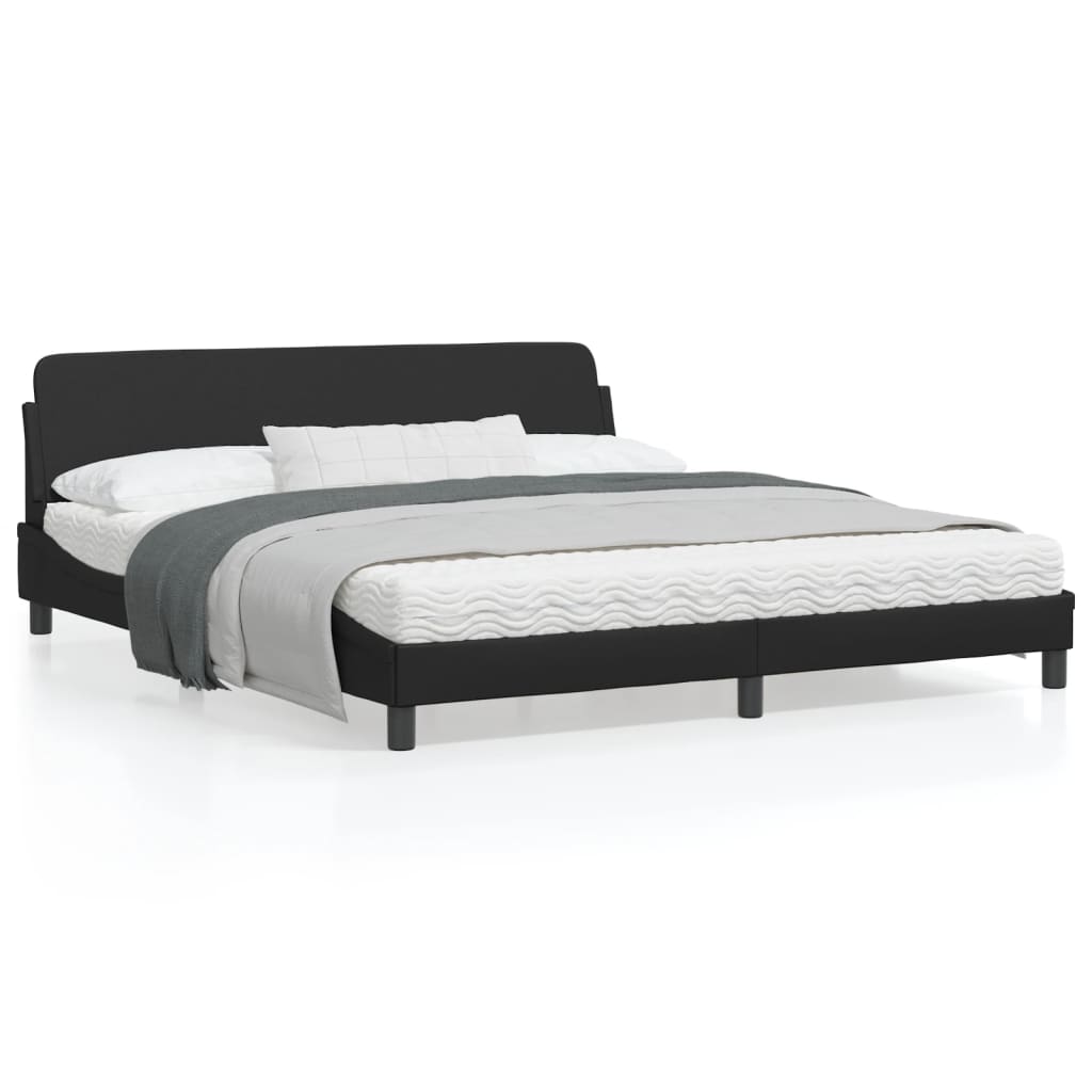 Okvir za krevet s uzglavljem crni 180×200 cm od umjetne kože Kreveti i dodaci za krevete Naručite namještaj na deko.hr