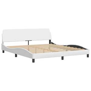 Rám postele Dover bílý 180x200 cm umělá kůže - obrázek 3