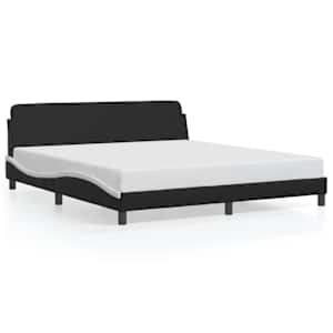 Rám postele Dover černý a bílý 180 x 200 cm umělá kůže - obrázek 2