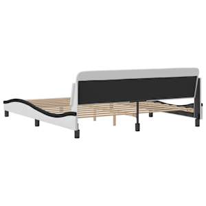 Rám postele Dover bílý a černý 180 x 200 cm umělá kůže - obrázek 6