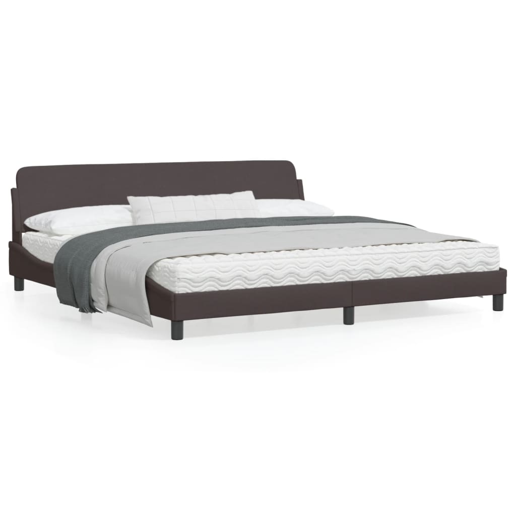 Okvir za krevet s uzglavljem tamnosmeđi 200×200 cm od tkanine Kreveti i dodaci za krevete Naručite namještaj na deko.hr