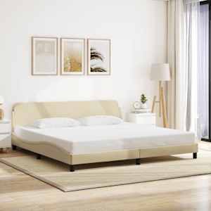 Posteljni okvir Dover krem 200x200 cm blago