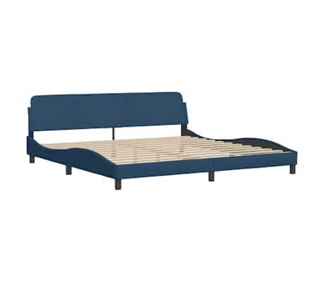 vidaXL Posteljni okvir Dover moder 200x200 cm blago
