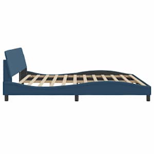 Rám postele Dover modrý 200 x 200 cm textil - obrázek 5
