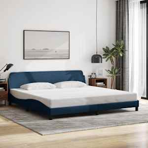 Posteljni okvir Dover moder 200x200 cm blago