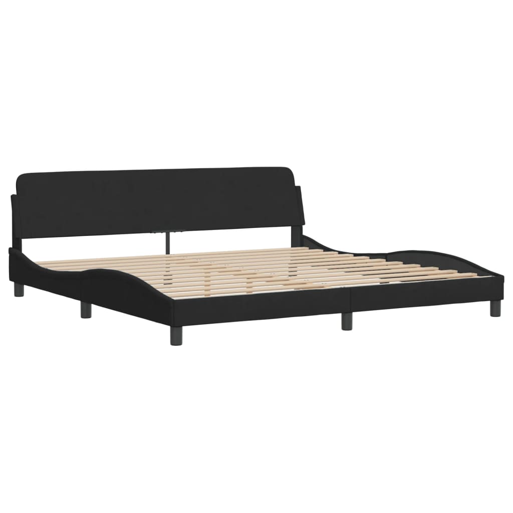 vidaXL Bedframe zonder matras 200x200 cm fluweel zwart afbeelding