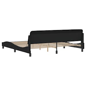 Rám postele Dover černý 200 x 200 cm samet - obrázek 6